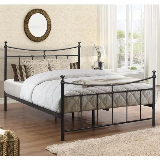 Emily Steel Single Bed In Black