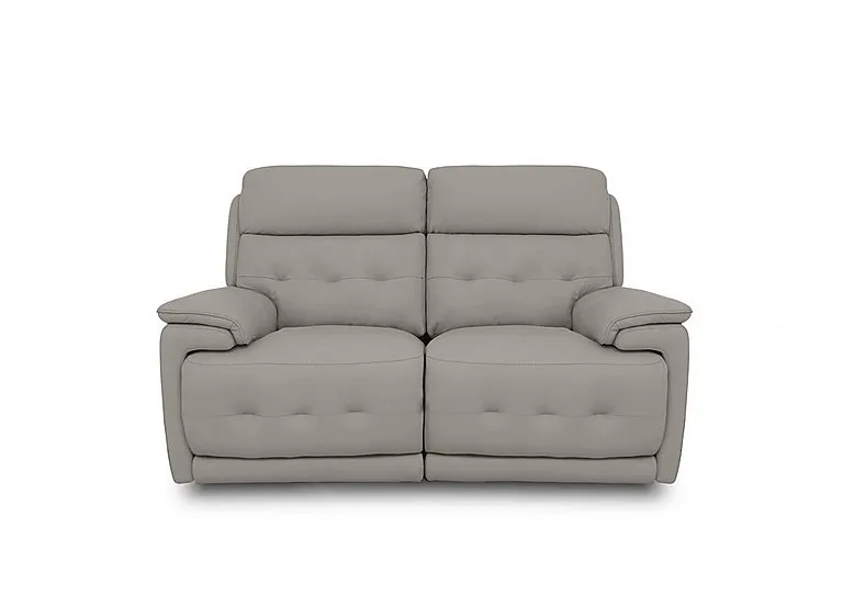 Brescia Leather 2 Seater Sofa - Silver Grey