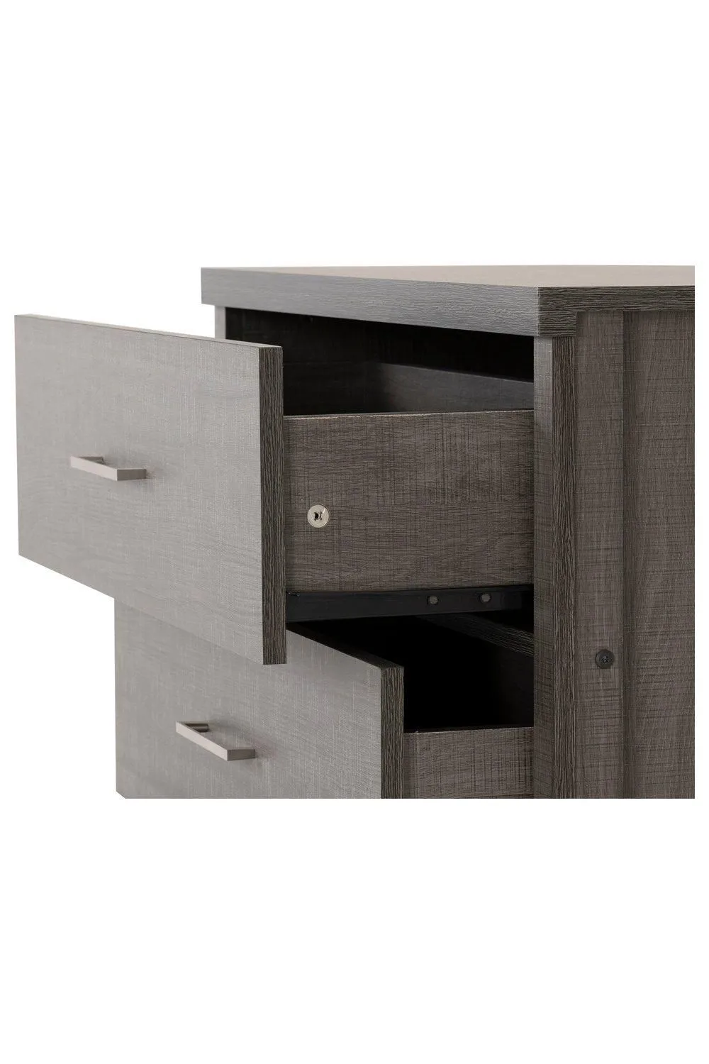 Seconique Lisbon 3 Drawer Chest in Charcoal 5