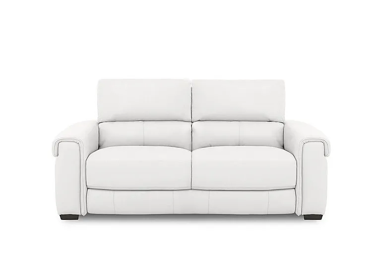 Nixon Leather 3 Seater Sofa - BV Star White