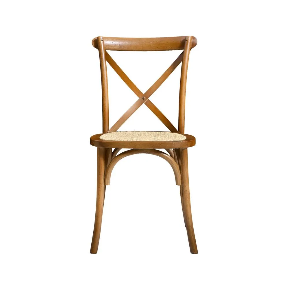 sweeek Set of 2 Vintage Wooden Bistro Chairs in Dark Brown 6