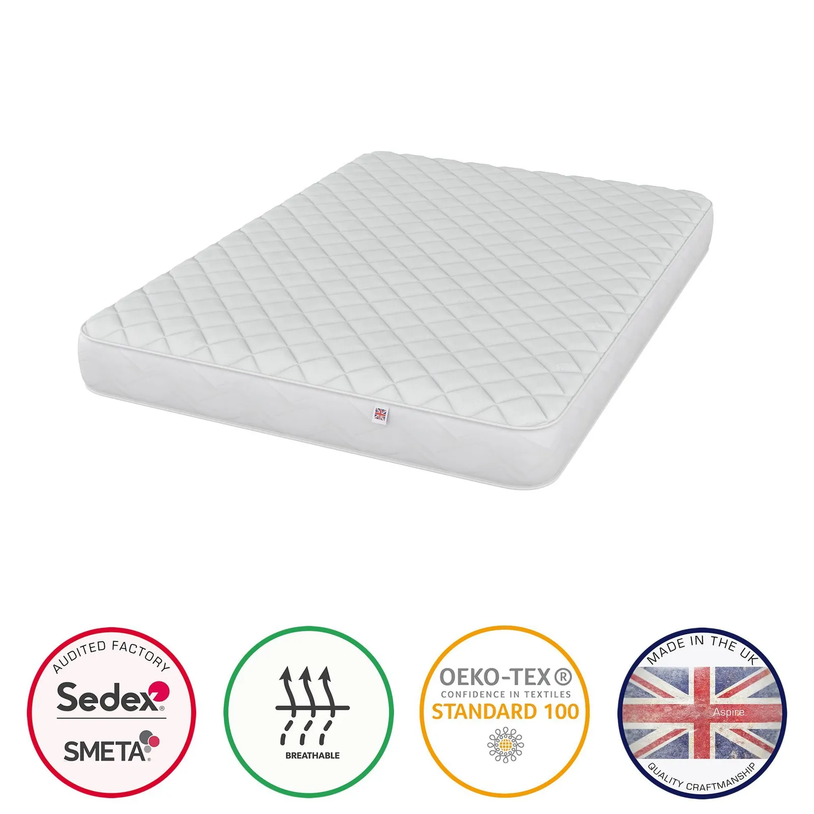 Catherine Lansfield Air Pure Breathable Mattress in White 2