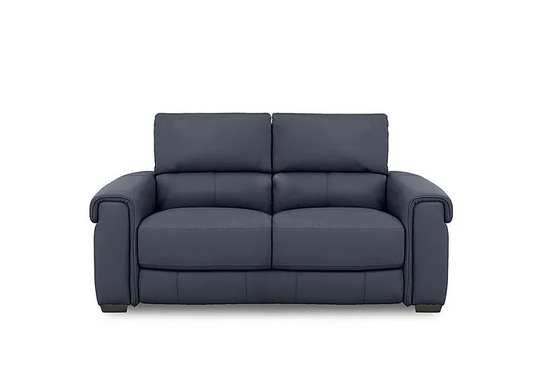 Nixon Leather 2 Seater Sofa - BV Ocean Blue