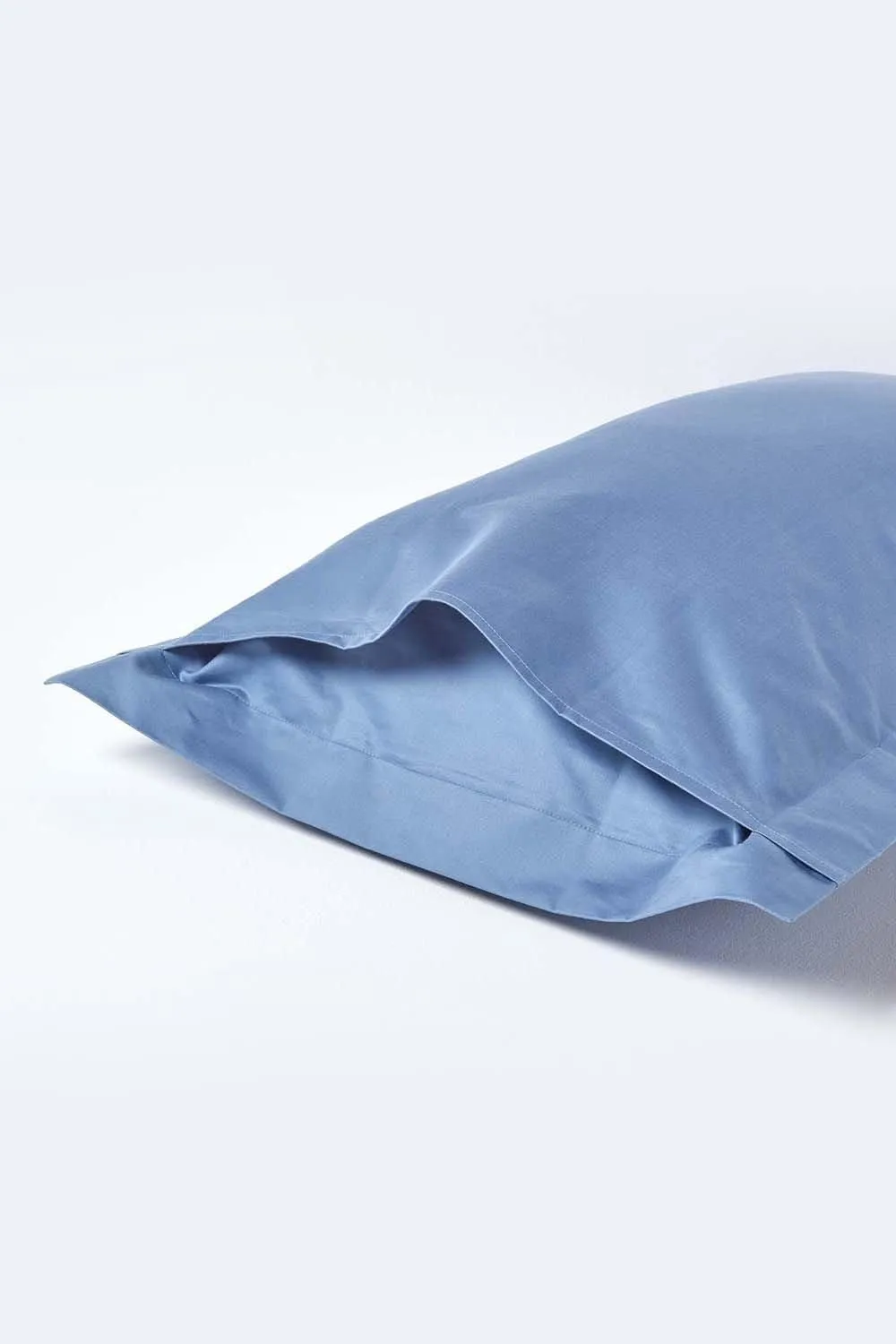 Homescapes Egyptian Cotton Oxford Pillowcase 1000 TC in Blue 3