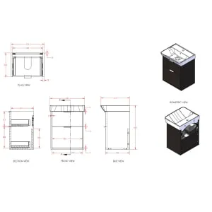 Wickes Nova Sage Green Wall Hung Vanity Unit & Easton Basin - 635 x 500mm 2