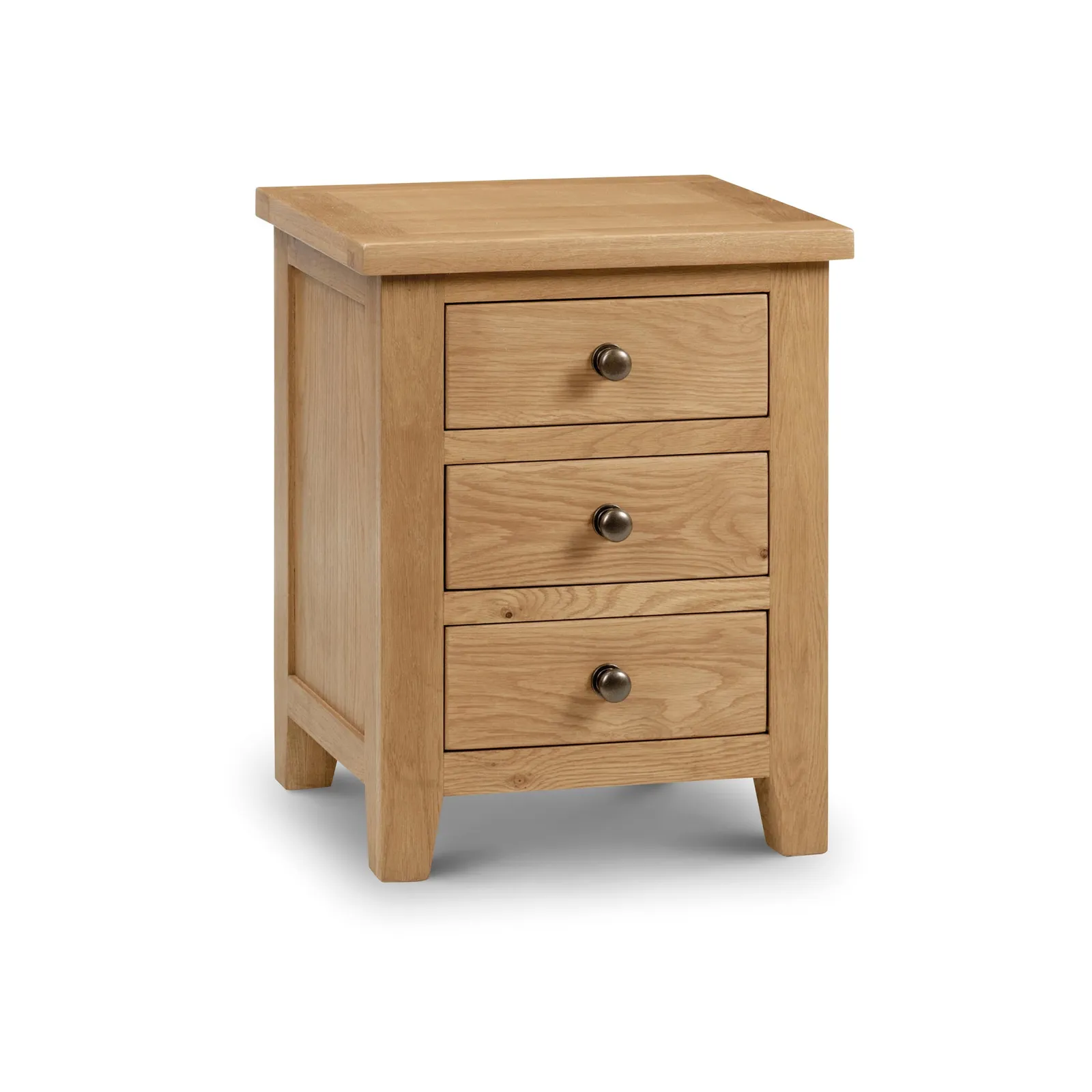 Marlborough 3 Drawer Bedside Table Mid Oak (Brown)