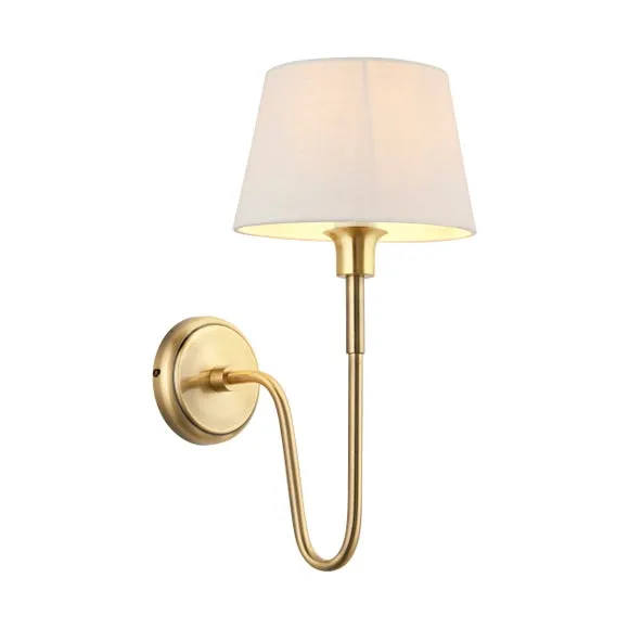 Vogue Roa Art Deco Wall Light with Ivory Circo Lamp Shade 5