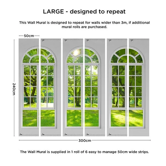 Arch Windows Wall Mural 3