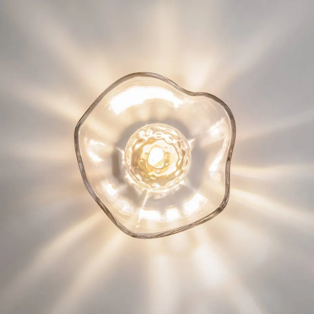 Netlighting Miracle Modern Wall Lamp Brass 1xG9 Glass Shade in Gold 3