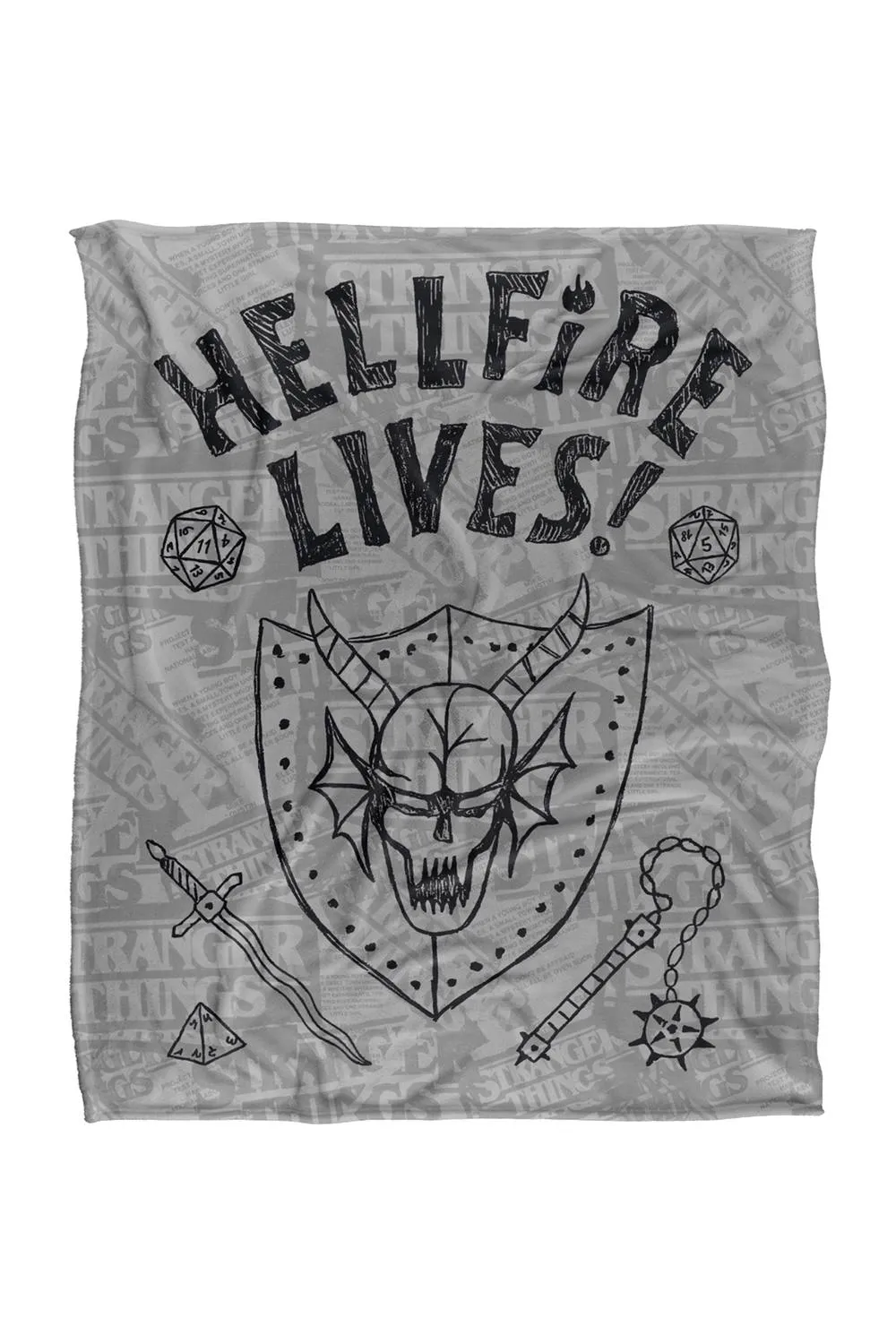 Netflix Stranger Things Hellfire Lives Graduation Super Soft Throw Blanket