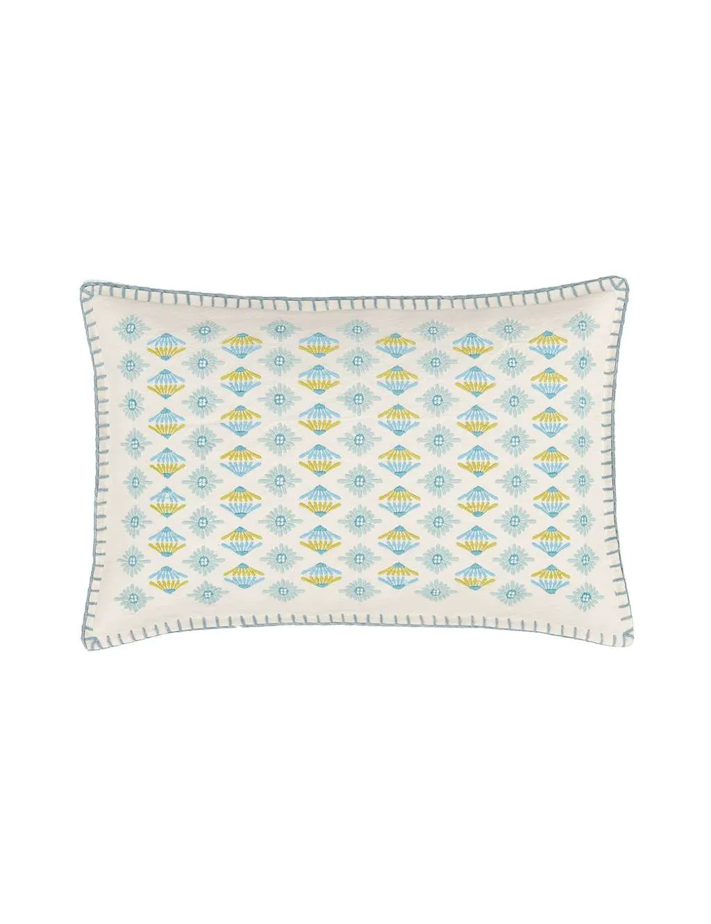 LAND & SHORE Orchard Cushion Green Mix