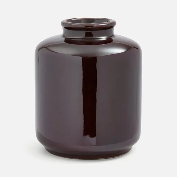 Mini High Gloss Brown Bottle Vase 3