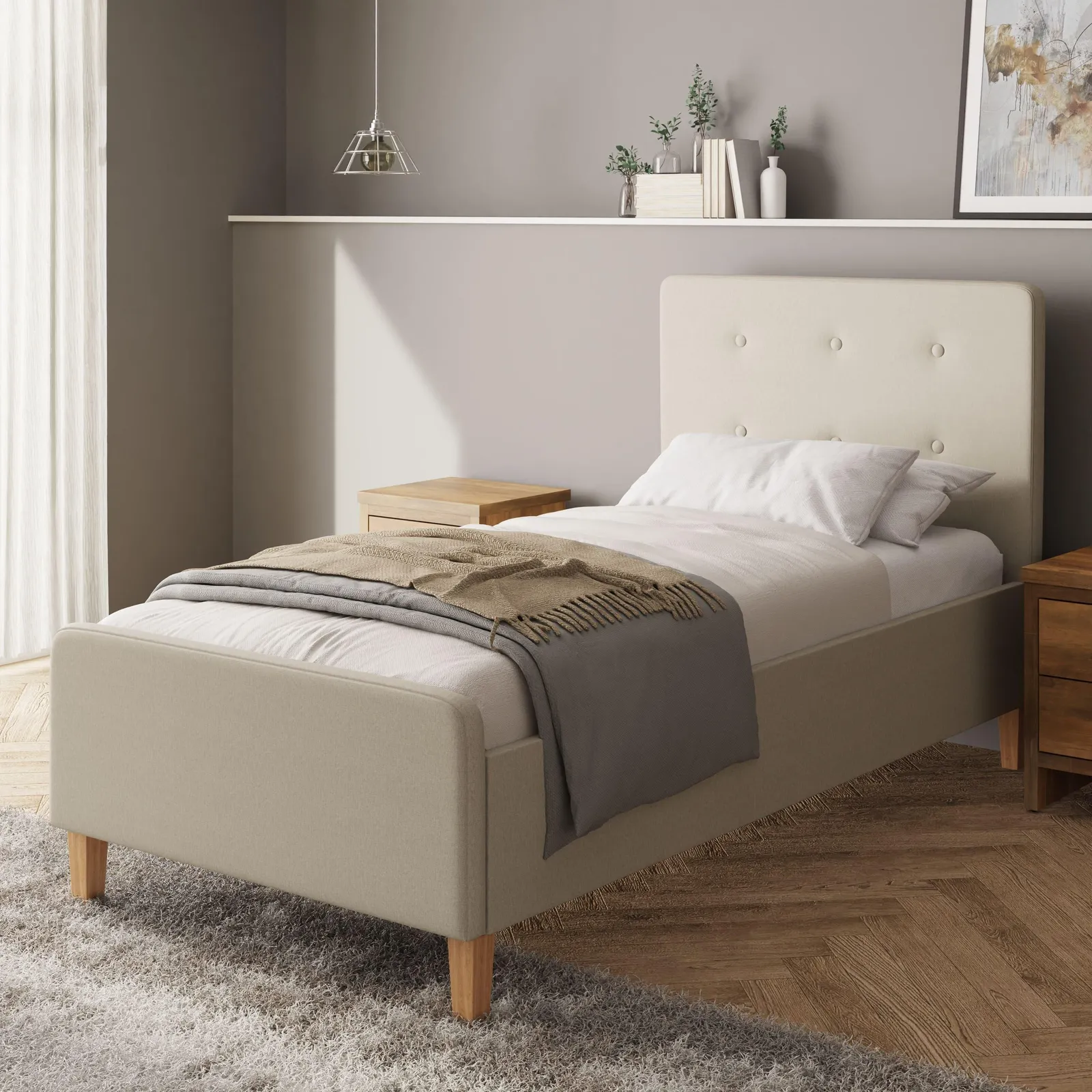 GFW Ashbourne Ottoman Storage Bed in Natural 1