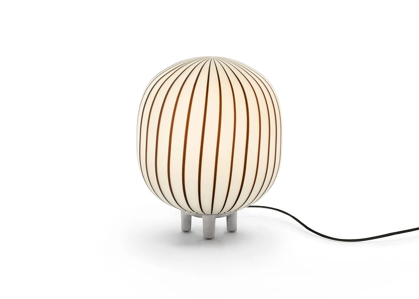 Established & Sons Filigrana T2 Cylinder Table Lamp White/Red 2