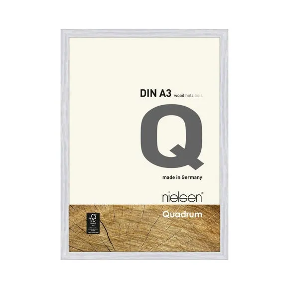 Nielsen Quadrum A3 Snow White Veneer Wooden Picture Frame, White