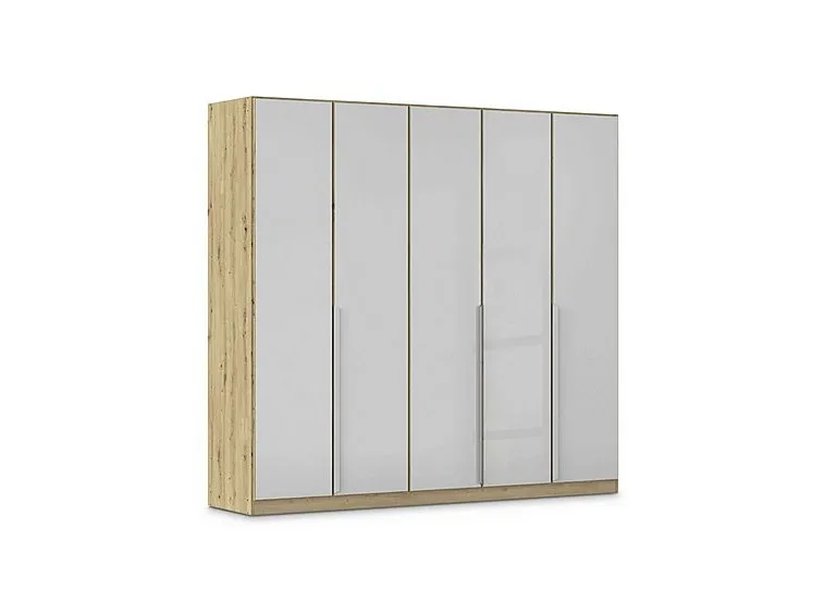 Freja 226cm 5 Door Hinged Glass Wardrobe