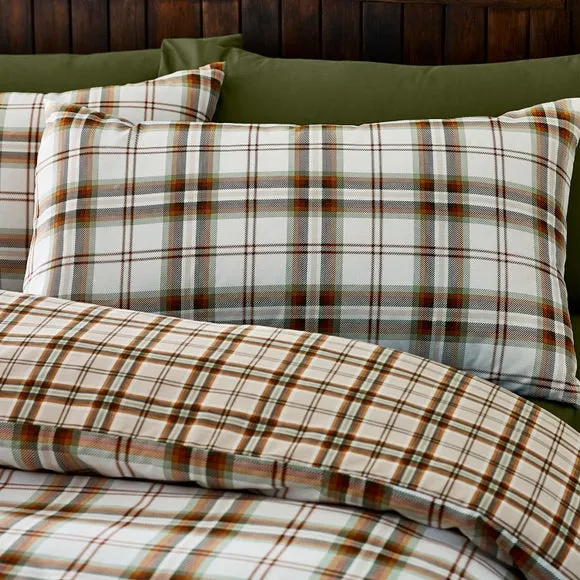 Catherine Lansfield Kelso Check Polycotton Duvet Cover & Pillowcase Set 2