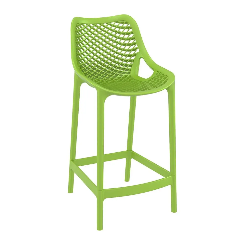 netfurniture Spyro Mid Height Tropical Green Bar Stool - 65cm Seat