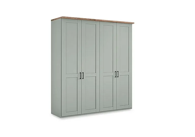 Adeline 4 Door Hinged Wardrobe - Sage