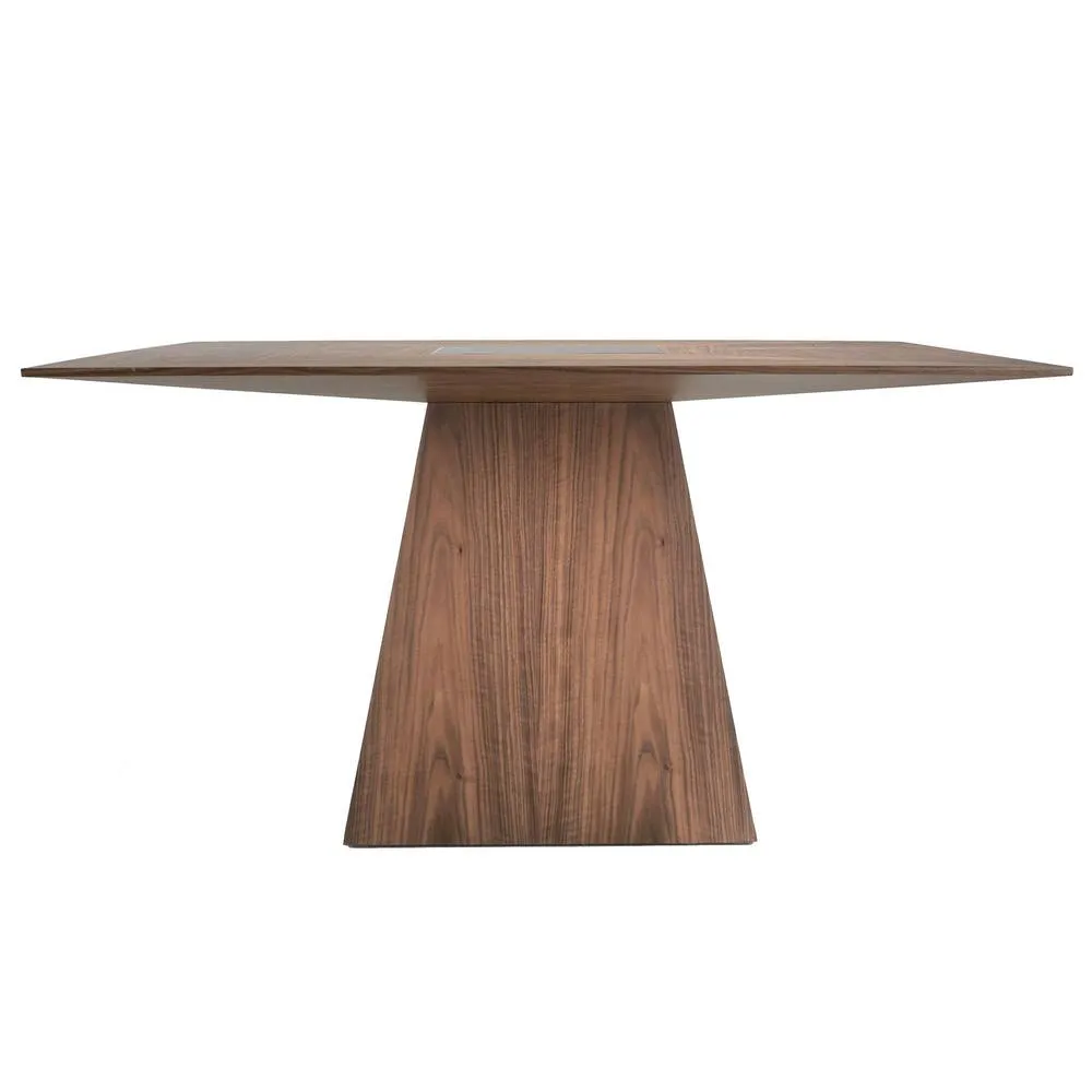 Angel Cerda Square Walnut Dining Table 150x150 cm Natural Walnut in Brown 2