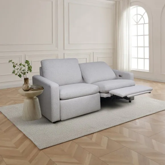 Zaria Boxy Basketweave Power Recliner 3 Seater Sofa 3