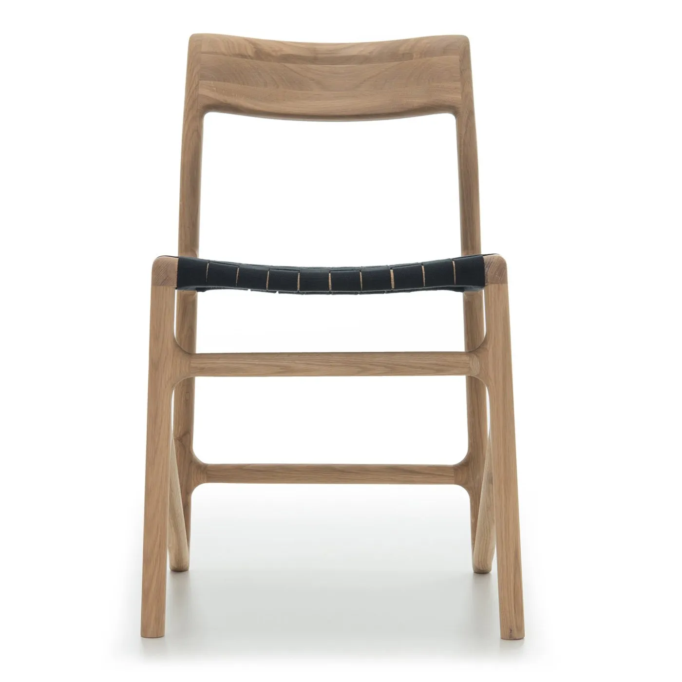 Gazzda Fawn Dining Chair in Oak and Black Webbing