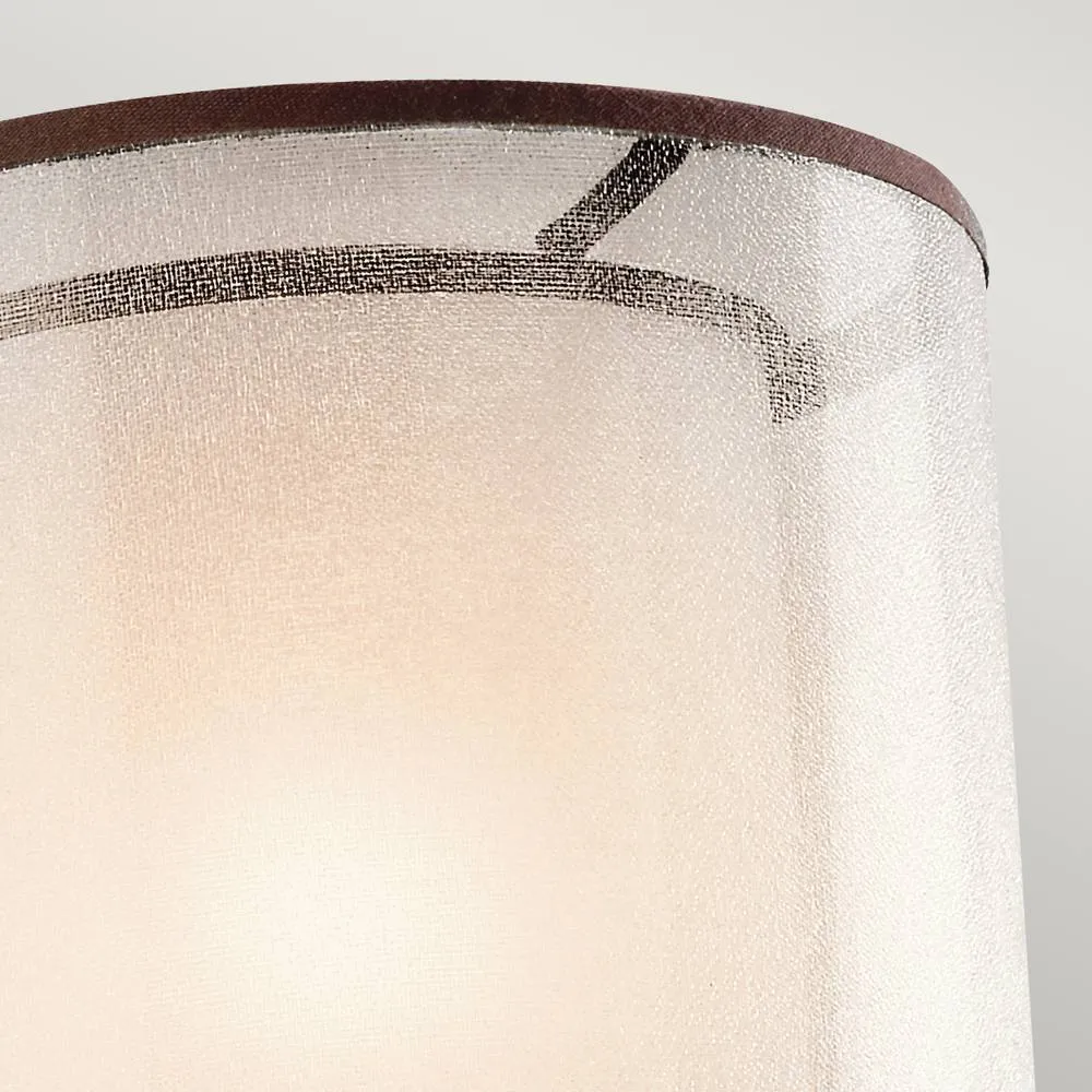 Netlighting Lacey 1 Light Wall Light Mission Bronze E14 in Brown 4