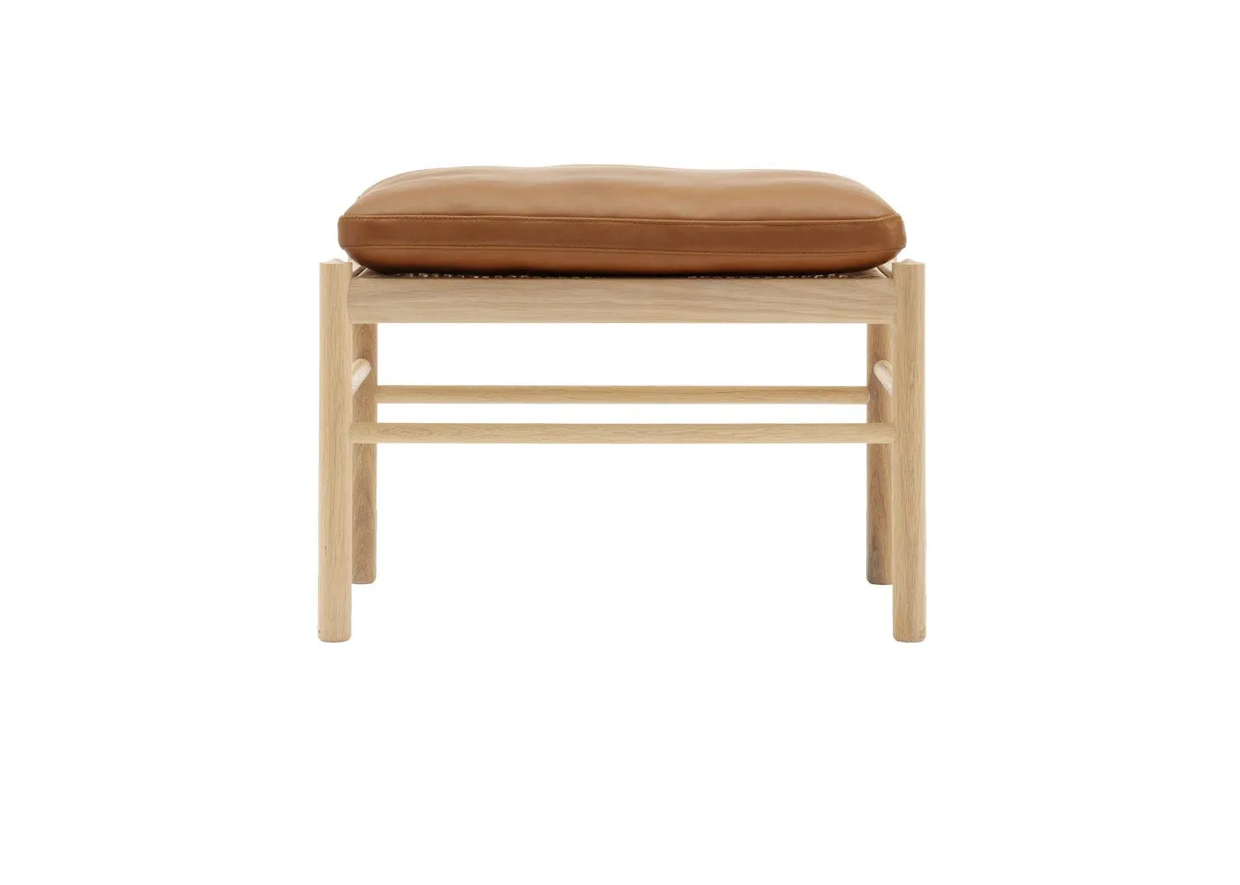 Carl Hansen & Son OW149F Colonial Footstool Soaped Oak Upholstered in Thor 307 1