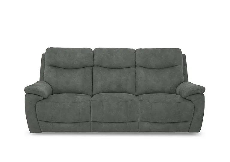 Sloane Fabric 3 Seater 3 Cushion Power Recliner Sofa with Power Headrests - Dexter Fern - Sofas and Armchairs