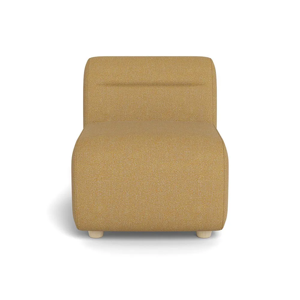Heal's Lilli Small Single Module Boucle Tweed Citrine Natural Beech Feet 1