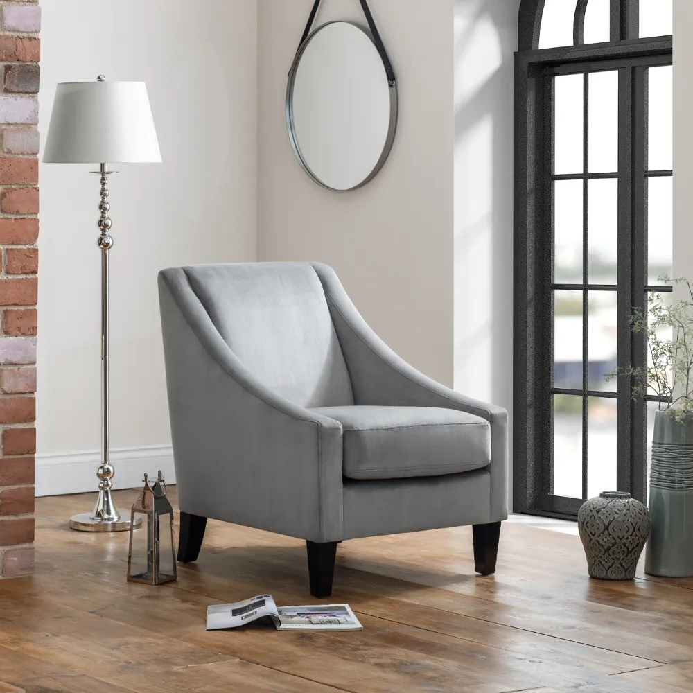 Maison Grey Fabric Armchair