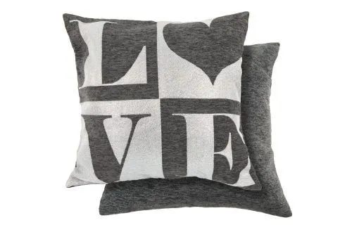 New Edge Blinds Amor Love Cushion Cover in Black