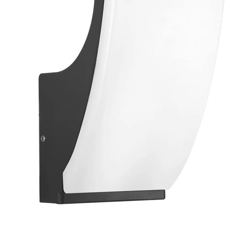 Netlighting Natan Outdoor Flush Wall Lamp Black 3000K Warm White IP54 2