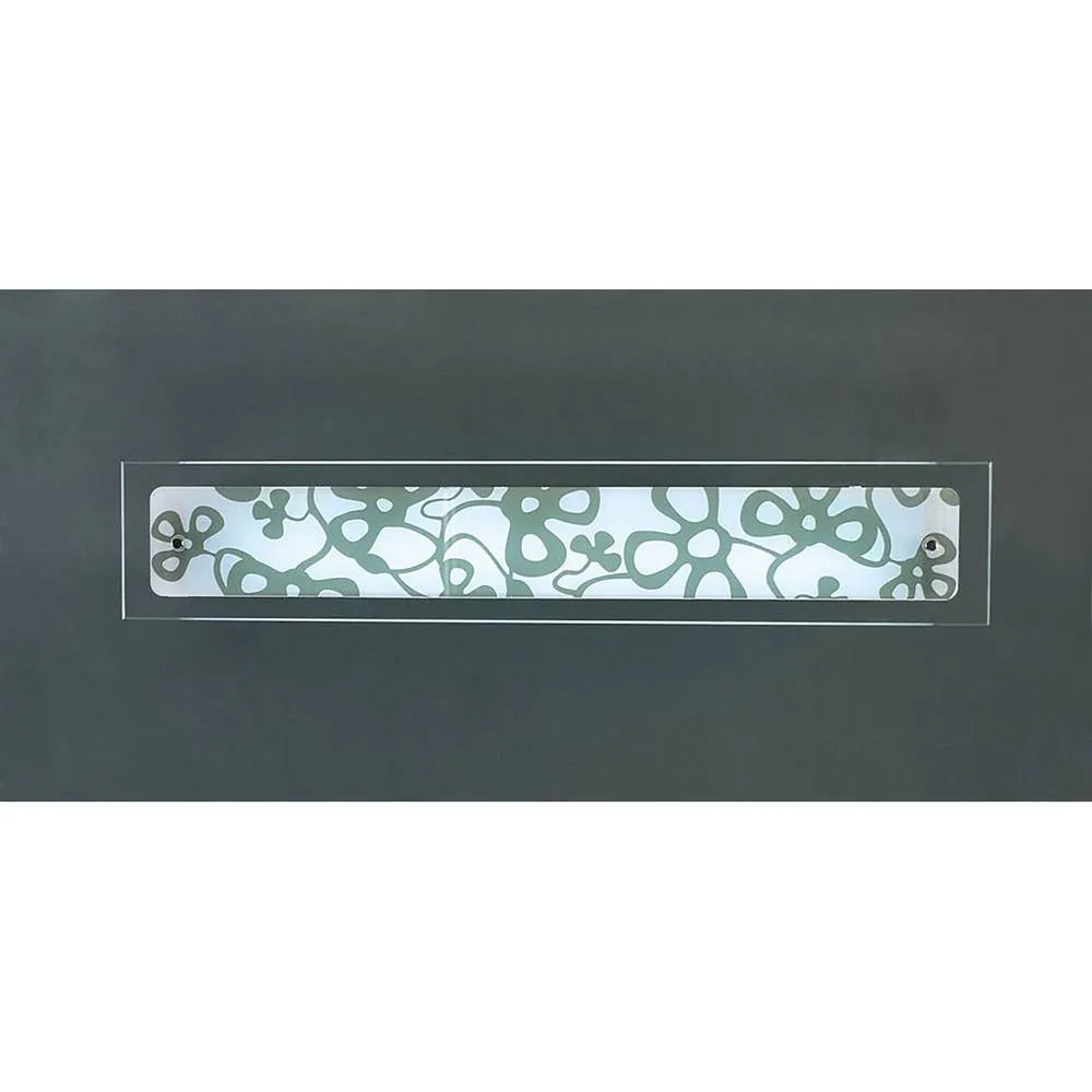 Netlighting Euphoria Wall Lamp Chrome T5 Medium Bar White Glass CFL Compatible in Grey 2