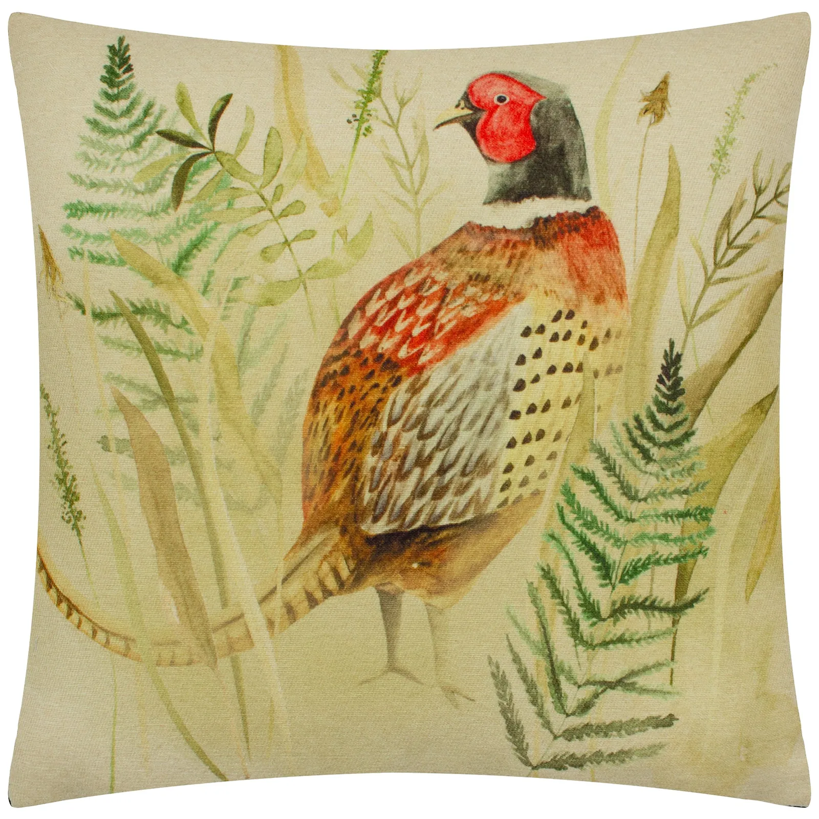 Evans Lichfield Bramble Pheasant Tartan Polyester Filled Cushion