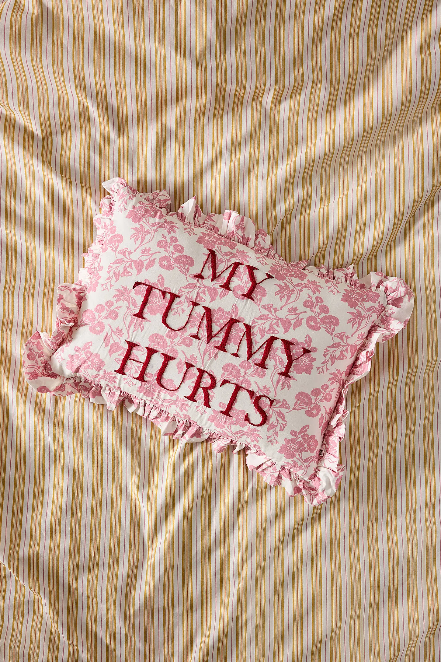 My Tummy Hurts Cushion - Pink