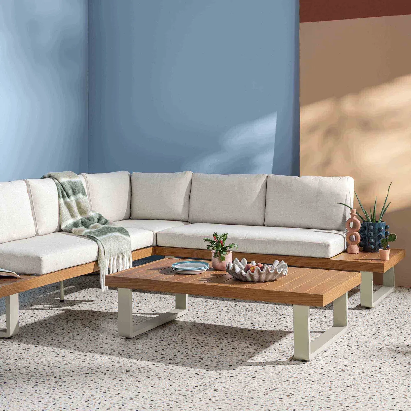 Bardolino Corner Sofa Set, Aluminium, Grey | Barker & Stonehouse 3