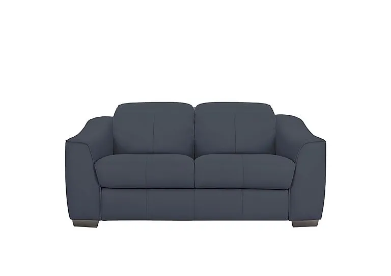 Xavier 2 Seater Leather Sofa - BV Ocean Blue