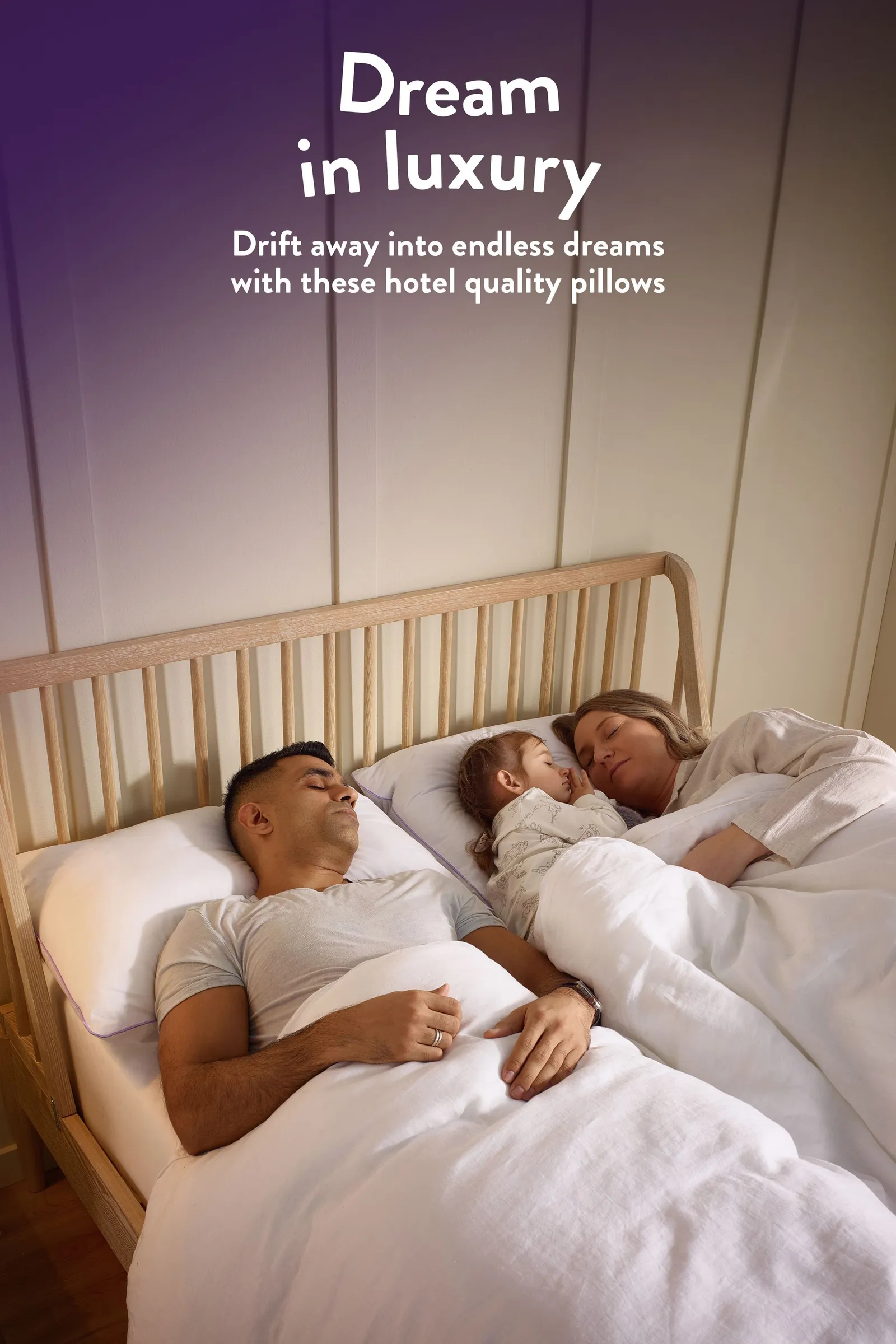 Slumberdown Comfy Cotton Pillow, Firm Support, 4 Pack in White 2