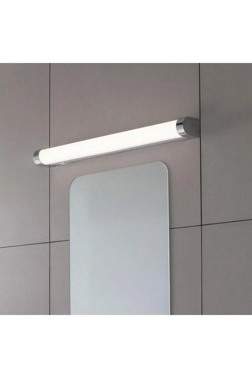 Netlighting Moda LED 1 Light Bathroom Wall White Ribbed Chrome Abs Plastic IP44 2