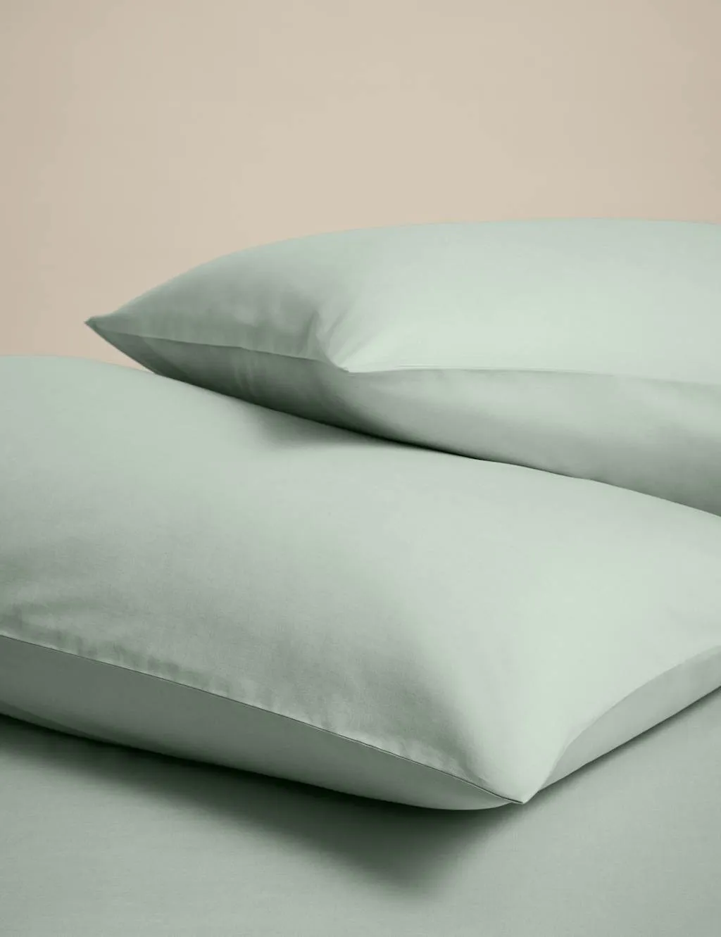 M&S 2 Pack Cotton Rich Pillowcases Sage