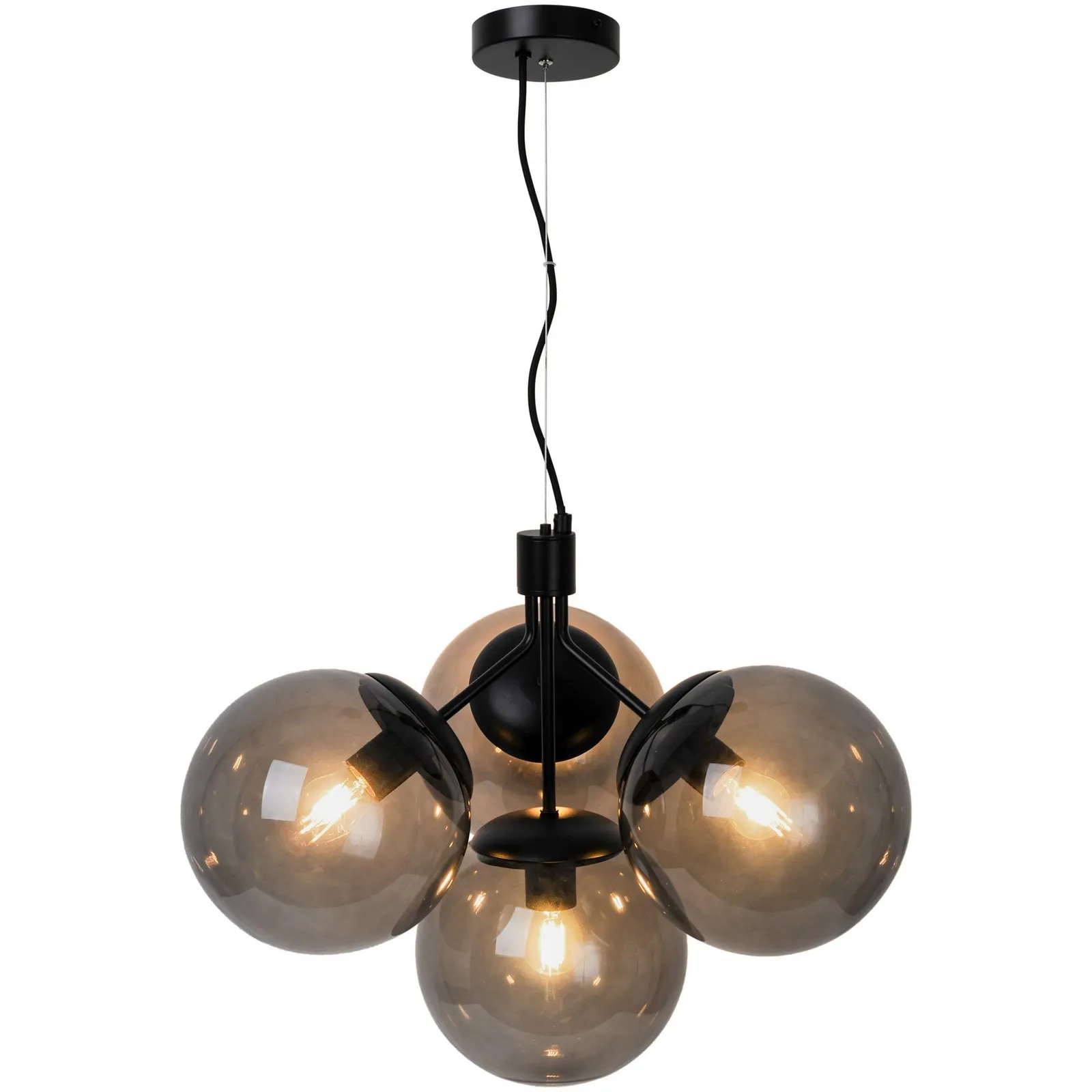 Nordlux Ivona Pendant Light Black Glass Dining Room E27 Mains 2