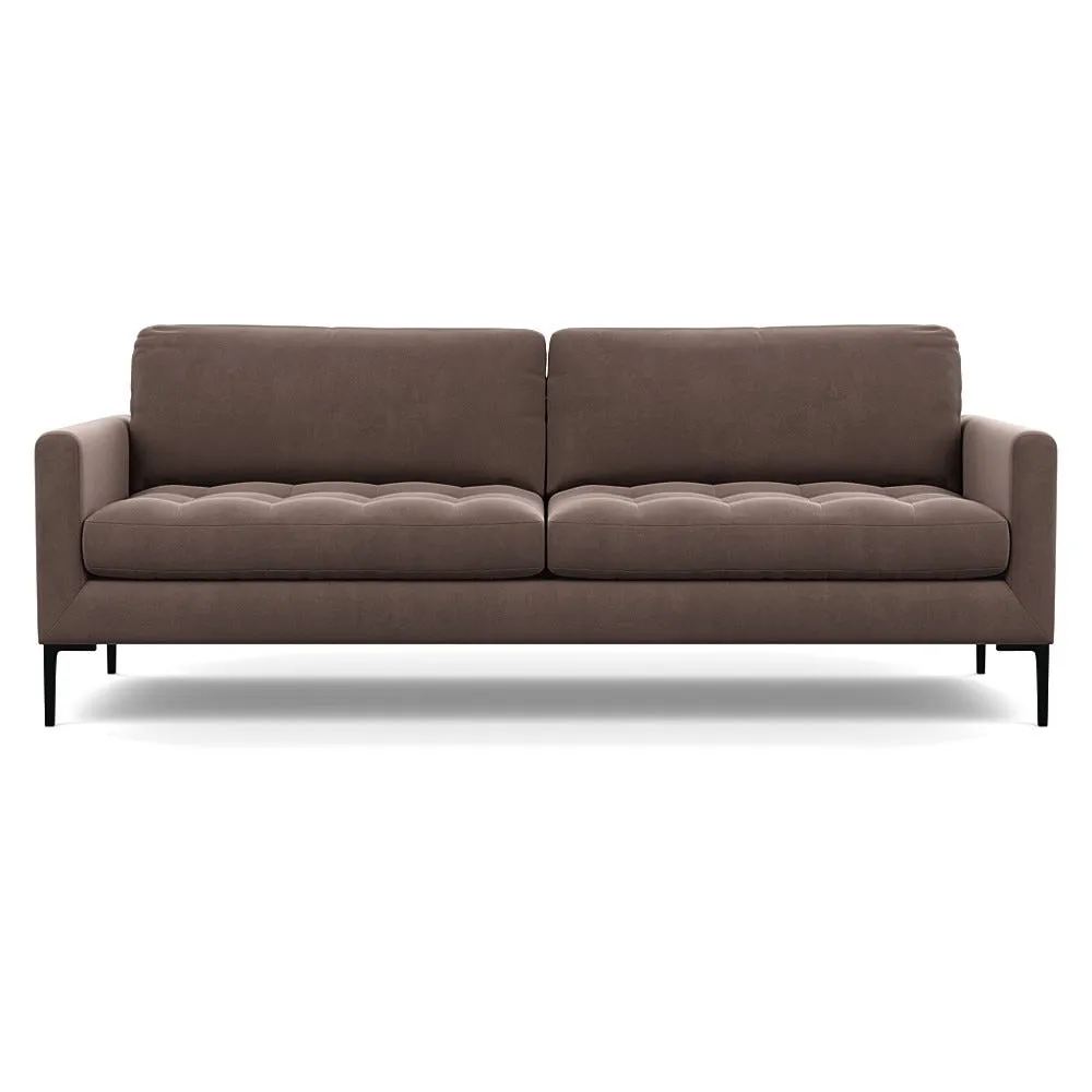 Heal's Eton 4 Seater Sofa Smart Velvet Mouse Black Feet