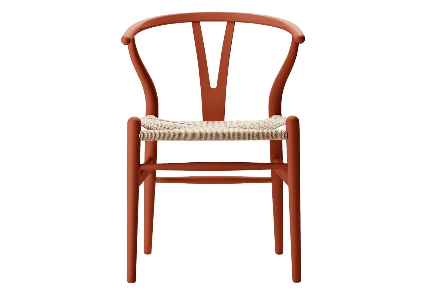 Carl Hansen & Son CH24 Wishbone Chair Soft Terracotta Beech Natural Cord