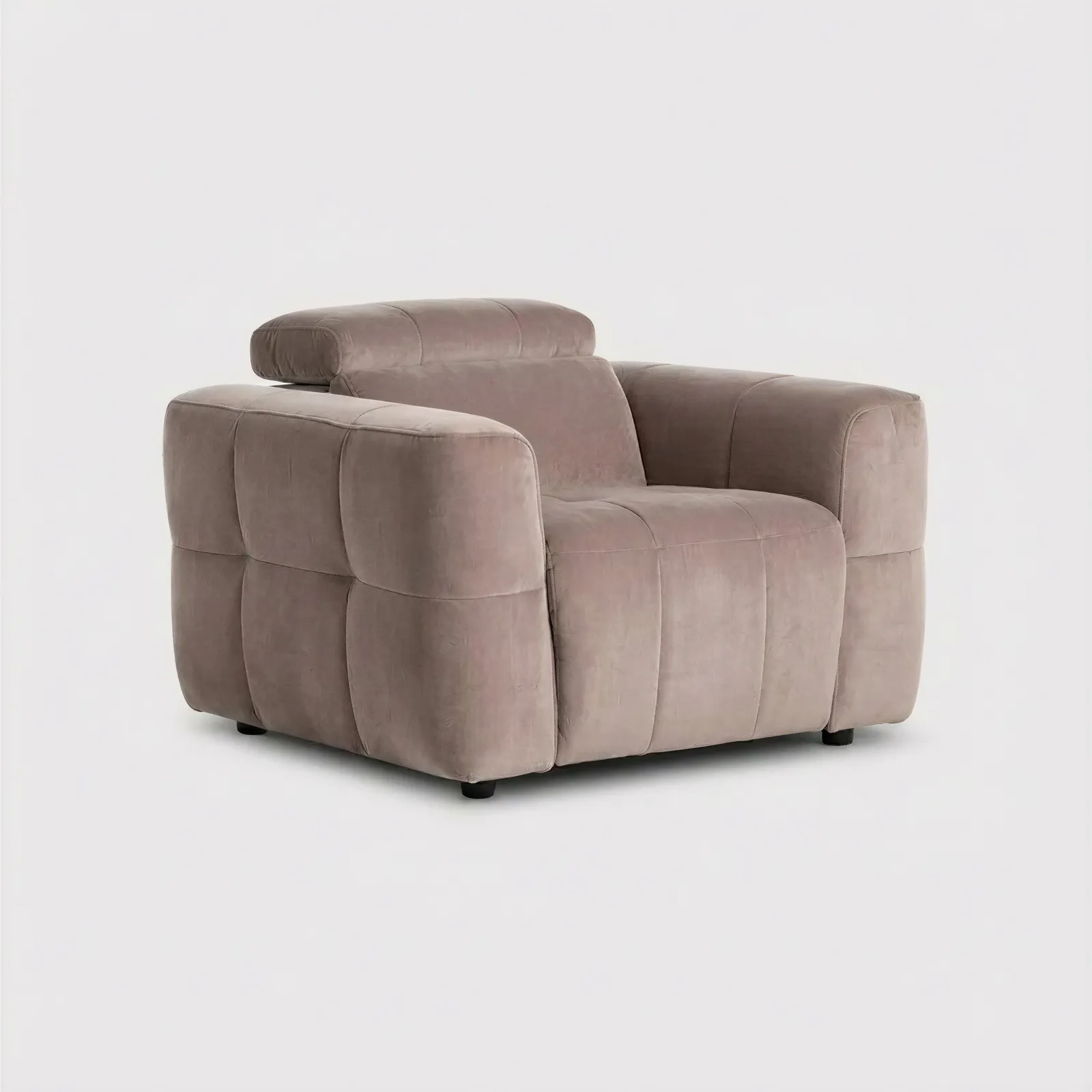 Rochester Power Recliner Armchair With Head Tilt, Neutral Fabric | Barker & Stonehouse 6