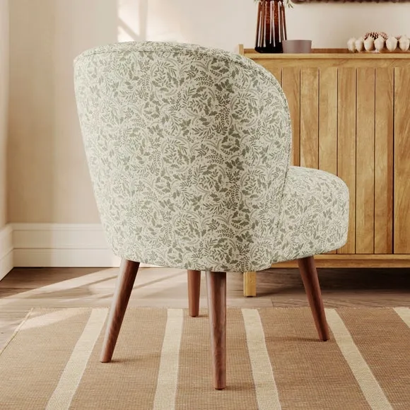 Colette Wild Harvest Leaves Print Accent Chair 2