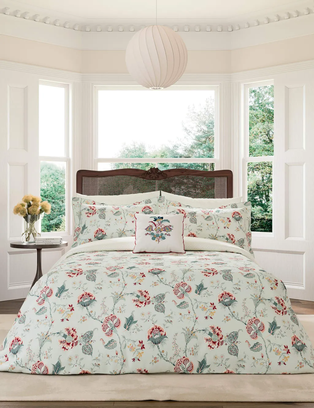 V&A Pure Cotton Palampore Trail Bedding Set Teal