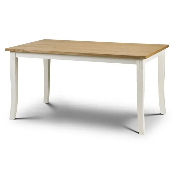 Davenport 6 Seater Rectangular Dining Table with 6 Chairs, Off White 6