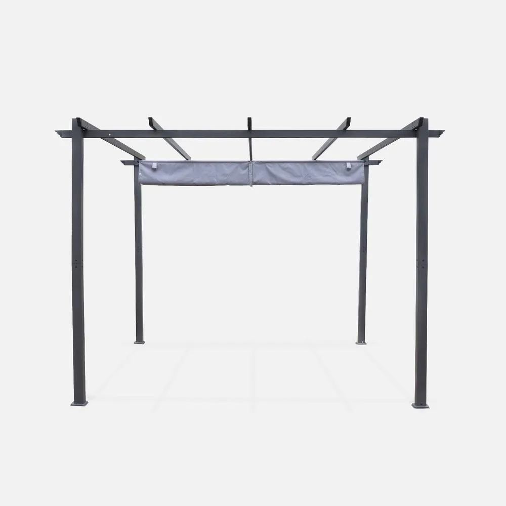 sweeek 3x3m Isla pergola roof cover in Grey 4