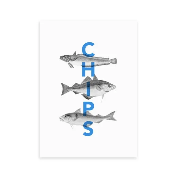 East End Prints Fish and Chips Print by Rocket Jack 2